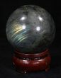 Flashy Labradorite Sphere - Great Color Play #32059-1